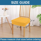 Smiry Waterproof Seat Covers for Dining Room Chairs Set of 2, Stretch Jacquard - Image 2