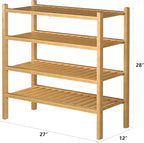 ROMGUAR CRAFT 4 Tier Bamboo Shoe Rack - Image 3