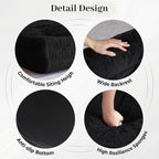 Bean Bag Chair, 2 Seater Lazy Bean Bag Sofa Memory Foam Couch, Giant Bean Bag - Image 5