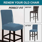 Turquoize Stretch Bar Stool Cover Counter Stool Pub Chair Slipcover - Image 5