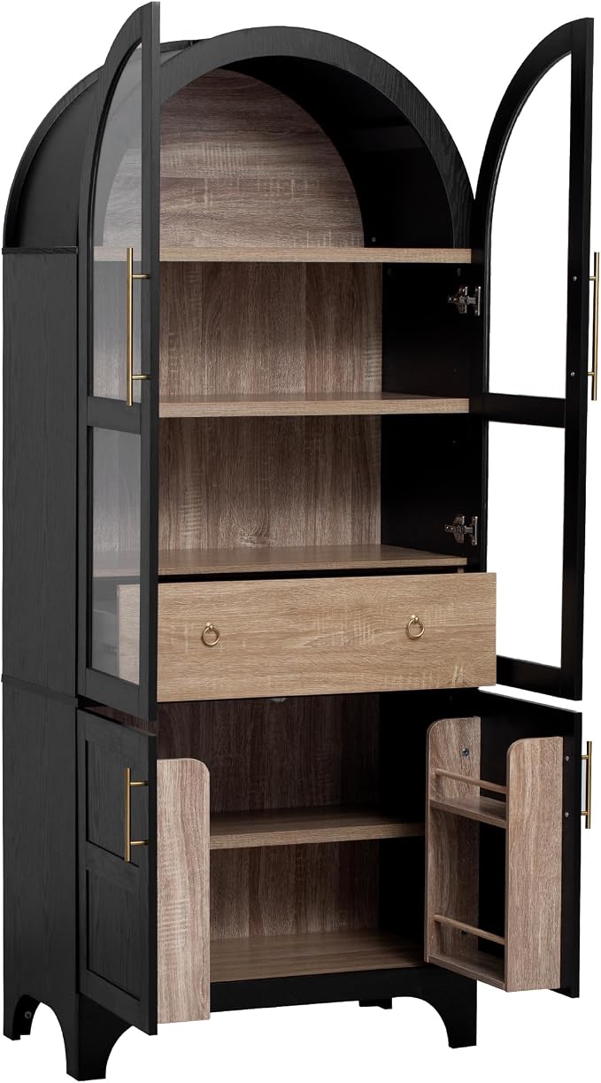 VilroCaz 71" Tall Arched Kitchen Pantry - Image 6