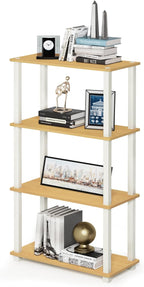 Furinno TURN-S-TUBE Storage Shelves, 4-Tier Book Shelf, Corner Shelf, Toolless - Image 5