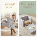MOMCAYWEX Kids Sofa, 2-in-1 Flip-Out Foam Couch - Image 5