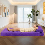 HABUTWAY Folding Sofa Bed, Convertible Sleeper Chair Bed w/Dual-Pillow & Handle - Image 5