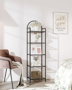 Hzuaneri Bookcase Bookshelf, Tempered Glass Bookshelves, Slim Shelving Unit - Image 8