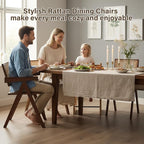 Furlide Rattan Accent Chairs, Modern Mid Century Dining Chairs Set of 2 - Image 6