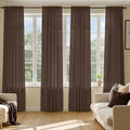 MIULEE Chocolate Sheer Curtains 72 Inches Long 4 Panels 42 x 72 Inches | Light by MIULEE