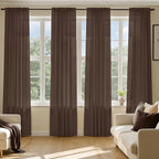 MIULEE Chocolate Sheer Curtains 72 Inches Long 4 Panels 42 x 72 Inches | Light by MIULEE
