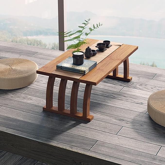 Bamboo Japanese Floor Table, Small Coffee Table & Tea Table, Altar Table - Image 2