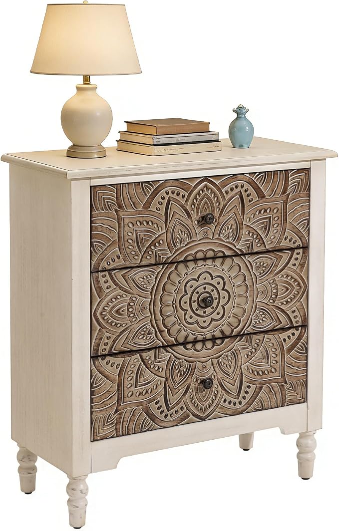 SUNBURY Vintage Wooden Nightstand by SUNBURY