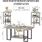 AWQM Faux Marble Table Set, Coffee Table & 2 Side Table, Faux Marble Tabletop - Image 2