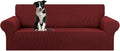 Stretch Oversized Couch Covers for Sofa Slipcover, Dark Red | 1-Piece Washable by KEKUOU