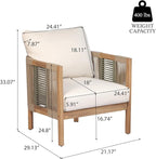 Christopher Knight Home 5-Piece Acacia Wood Patio Furniture Set - Image 6