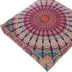 Mandala Floor Pillow Cover Meditation Cushion Seating Throw Hippie Round - Image 4
