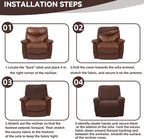 Cupuamon Recliner Chair Covers, Lazy Boy Recliner Covers Stretch Reclining - Image 6