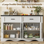 56" Modern Farmhouse Sideboard Buffet Cabinet - Image 3