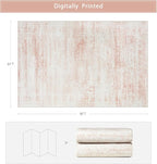 Pink Washable Rugs 6x9 Area Rugs - Image 2