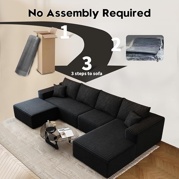 135.4"Cloud Modular Sectional Couch - Image 4