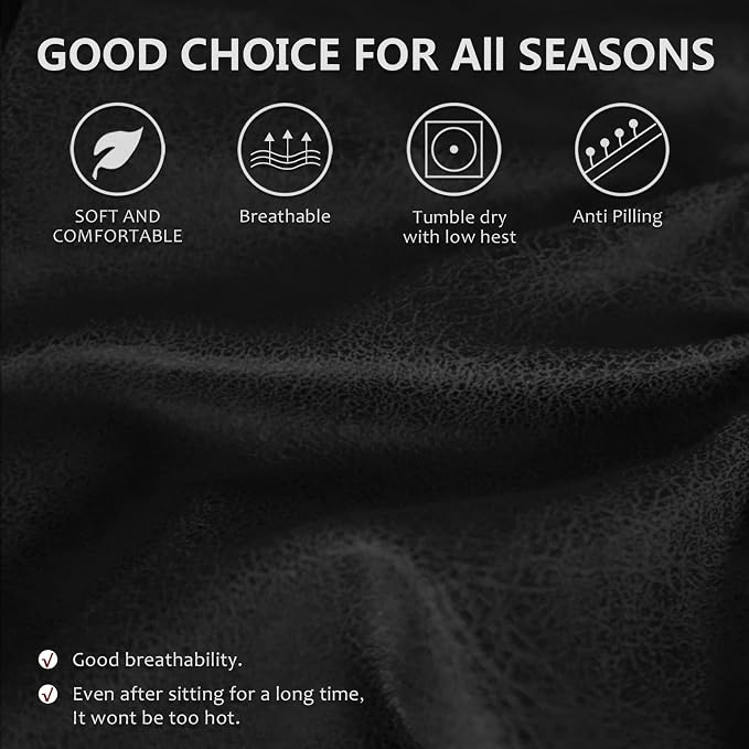 ANARACHON Recliner Couch Cover Leather Look Recliner Sofa Covers - Image 4