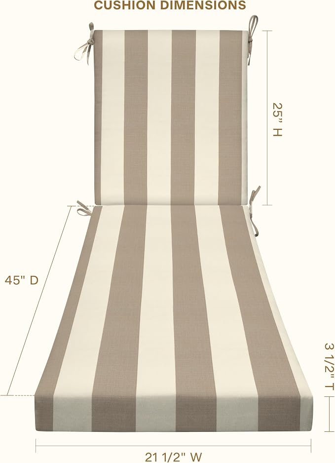 Honeycomb Outdoor Chaise Lounge Cushion - Image 2