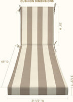 Honeycomb Outdoor Chaise Lounge Cushion - Image 2