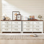 SAVOR LIFE Farmhouse White 6 Drawer Dresser - Image 6