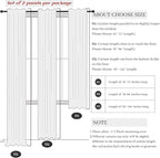 Pitalk Cream Linen Curtains 94 Inches Long 2 Panels - Image 9