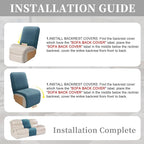 100% Waterproof Sectional Recliner Couch Covers - Image 7