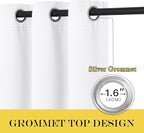 NICETOWN White Room Darkening Curtain 72 inches Long - Image 2
