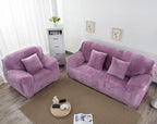 vctops 1-Piece Velvet Plush Stretch Loveseat Sofa Slipcover - Image 3