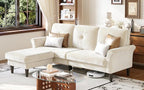 Welzona Sofas for Living Room, Midcentury Modern Small Sectional Couch by WelzonaDirect
