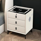 Smart Nightstand with Charging Station, Adjustable LED, USB Ports, Fingerprint by Unknown