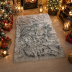 EasyJoy Faux Sheepskin Rug, Fluffy Faux Fur Rug, Ultra Soft Shag Area Rug - Image 7