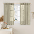 Semi Sheer Window Linen Curtains 54 Inch, 2 Panels, 34 x 54 Inch | Light by LAMIT