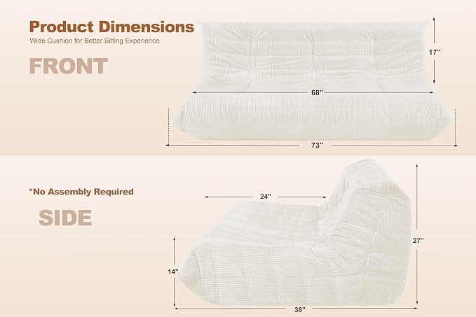 Bean Bag Chair, Giant Beanbag Chairs - Image 2