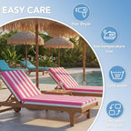 L'AGRATY Outdoor Lounge Chaise Cushion: 72x21x3 Inch Waterproof Lounge Chair - Image 7