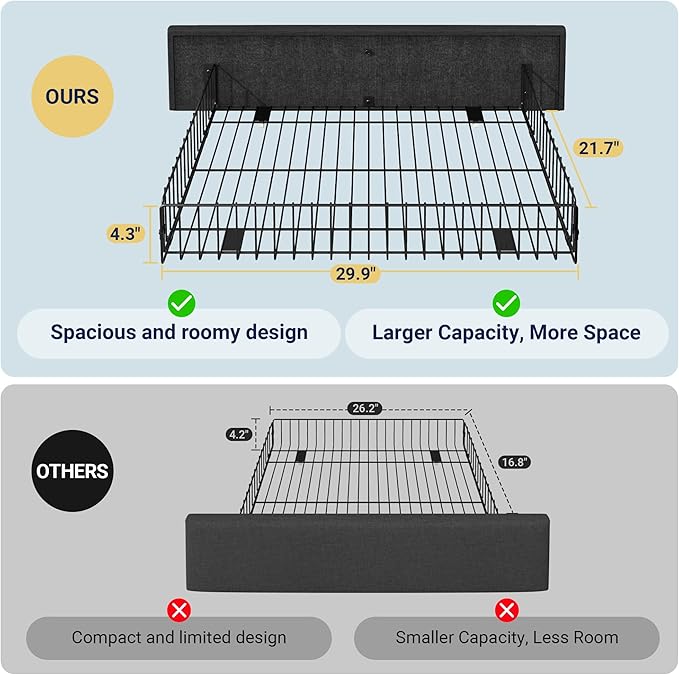 Allewie Upholstered Full Size Platform Bed Frame - Image 7