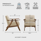 Lexicon Mid Century Modern Accent Chair - Image 3