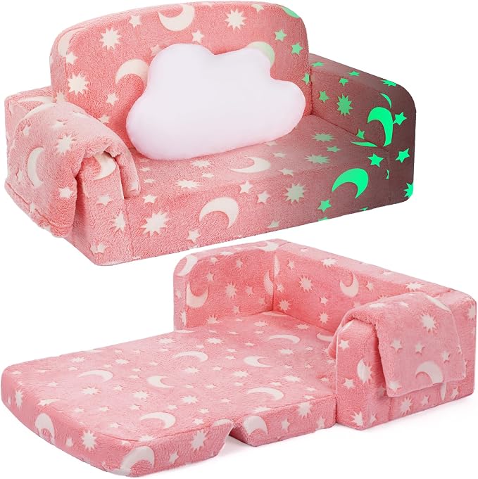 Foryoomi Extra Wide Kids Couch, Kids Sofa, Toddler Sofa, Glow in The Dark by Unknown