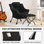 Tiita Lazy Chair with Ottoman, Comfy Leisure Sofa Armchair with Ottoman - Image 5