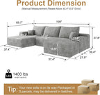 AUGOP 108" Sectional Couches for Living Room Modern Modular Sofa - Image 2