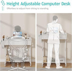 WINAZ Small Rolling Desk with Drawers & Storage - Image 6