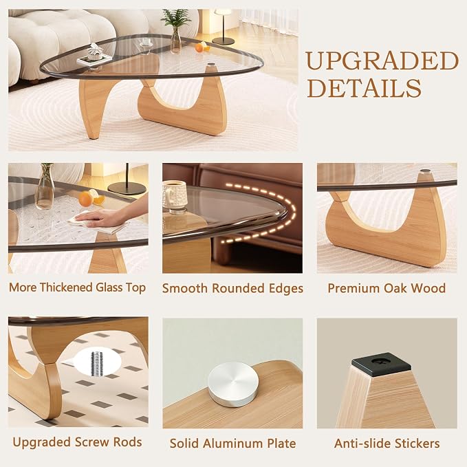 Coffee Table for Living Room Mid Century Modern Center Small Table - Image 6