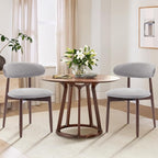 COLAMY Wooden Dining Chairs Set of 2, Modern Fabric Upholstered Dining Room by COLAMYHOME