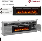 oneinmil 78" Fireplace TV Stand - Image 2