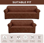 Peryiter 2 Pcs Sofa Covers Couch and Loveseat Covers Set Stretch Sofa Slipcover - Image 5
