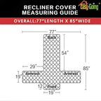 Easy-Going Reversible Couch Cover, Recliner 19 in, Water Resistant Furniture Mat - Image 5