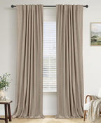 Faux Linen Total Blackout Curtains by 100BlackoutShield