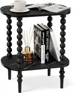 2-Tier Side Table, Small End Table by Unknown