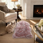EasyJoy Faux Sheepskin Rug, Fluffy Faux Fur Rug, Ultra Soft Shag Area Rug - Image 2